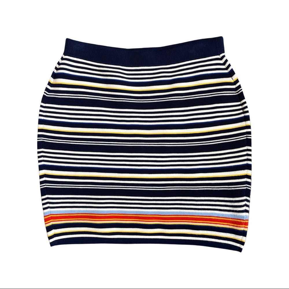 Lands End striped stretchy skirt